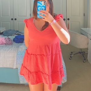 Preppy red/orange dress!